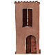 Facade with balcony, door and half arch for 10cm figurines s4