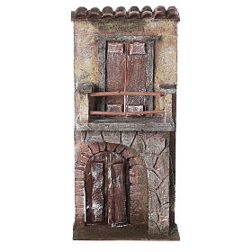 Fachada puerta medio arco con balcón belén 10 cm