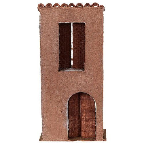 Façade porte demi-arche avec balcon crèche 10 cm 4