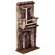 Facciata porta mezzo arco con balcone presepe 10 cm s2