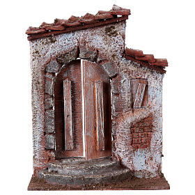 Façade porte gauche fenêtre droite crèche 10 cm