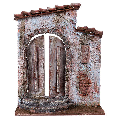 Facciata finestra destra porta sinistra per pastori 12 cm 1