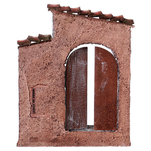House facade right door left window for shepherds, 12 cm 3
