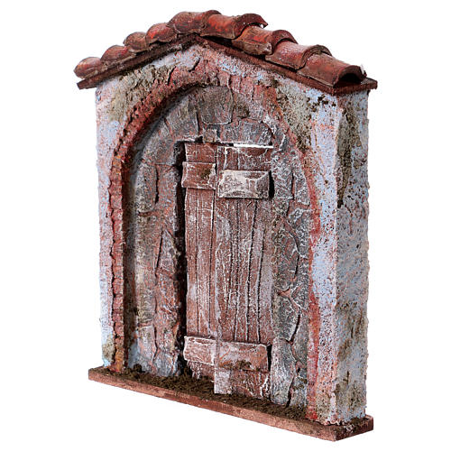 Hausfassade Tor und Bogen für Krippen von 10cm 2