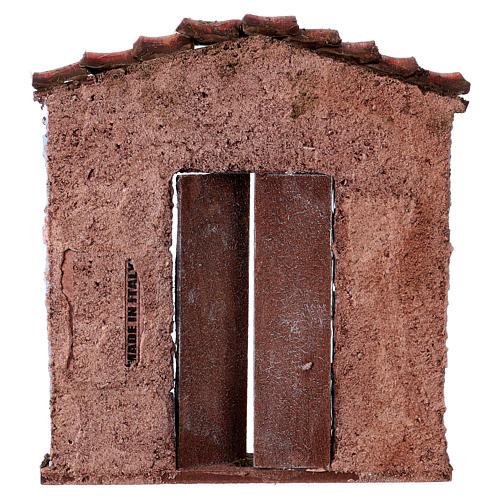 Fasada drzwi pośrodku z łukiem szopka 10 cm 3