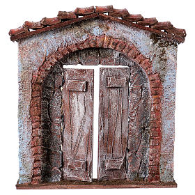 Arched facade with central door for 12cm figurines