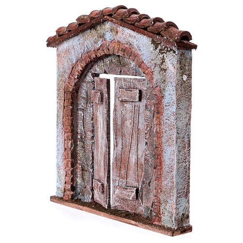 Arched facade with central door for 12cm figurines 2