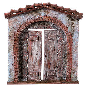 Façade arc porte centrale pour santons de 12 cm
