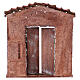 Fachada de casa com arco e porta central para presépio com figuras altura média 12 cm s3