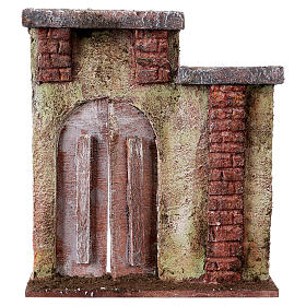 Façade avec portail en arc 17x15x4 cm pour crèche de 9 cm