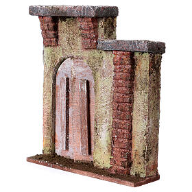 Fachada com portão em arco 17x15x4 cm para presépio com figuras altura média 9 cm