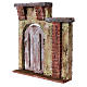 Nativity scene setting, house front with arched door 20x17x4 cm for 12 cm Nativity scene s2