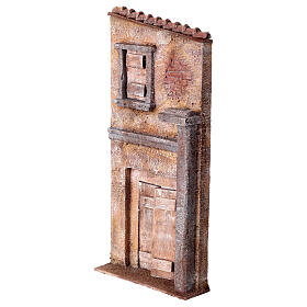 Facciata porta centrale e finestra sinistra 38x18x5 cm per presepe di 11 cm