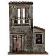 Nativity scene setting, house front with balcony and balcony door 31x22x5 cm for 9 cm Nativity scene s1