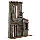 Nativity scene setting, house front with balcony and balcony door 31x22x5 cm for 9 cm Nativity scene s3