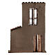 Fachada com porta, janela, balcão e telhado cenário para presépio com figuras altura média 9 cm, medidas: 31x22x5 cm s4