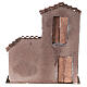 Miniature house facade with staircase and balcony 31x28x7 cm, for 8 cm nativity s4
