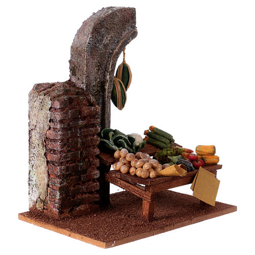 Greengrocer stand 16x15x10 cm, for 10 cm nativity 3