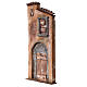 Nativity scene setting, house front with arch and door 37x18x3 cm for 10 cm Nativity scene s2