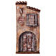 Nativity scene setting, house front with arch and door 31x15x3 cm for 9 cm Nativity scene s1