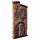 Nativity scene setting, house front with arch and door 31x15x3 cm for 9 cm Nativity scene s3