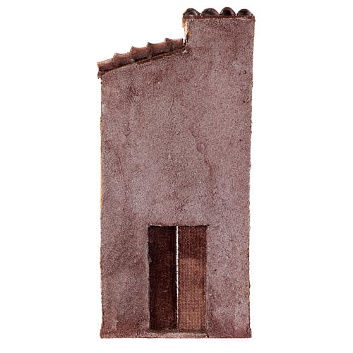 Miniature facade with door under arch masonry 31x15x3 cm, for nativity 9 cm 4