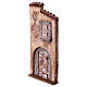 Miniature facade with door under arch masonry 31x15x3 cm, for nativity 9 cm s2