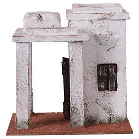 Nativity scene setting, Palestinian house with porch 20x15x20 cm for 9 cm Nativity scene