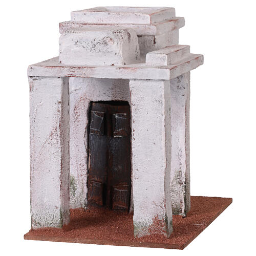 Nativity scene setting, Palestinian house with porch 20x15x20 cm for 9 cm Nativity scene 2