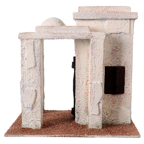 Palestinian style house with porch 20x15x20 cm,for 9 cm nativity 1