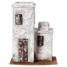 Casa em miniatura estilo palestino para presépio com figuras altura média 10 cm, medidas: 31x24x17 cm