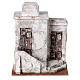 Nativity scene setting, Palestinian house with 2 doors and stairs 25x20x15 cm for 9-10 cm Nativity scene s1