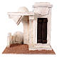 Nativity scene setting, house with external roof and door stairs 20x20x15 cm for 9-10 cm Nativity scene s1