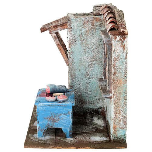 Nativity scene setting, fishmonger house 20x17x14.5 cm for 10-11 cm Nativity scene 4