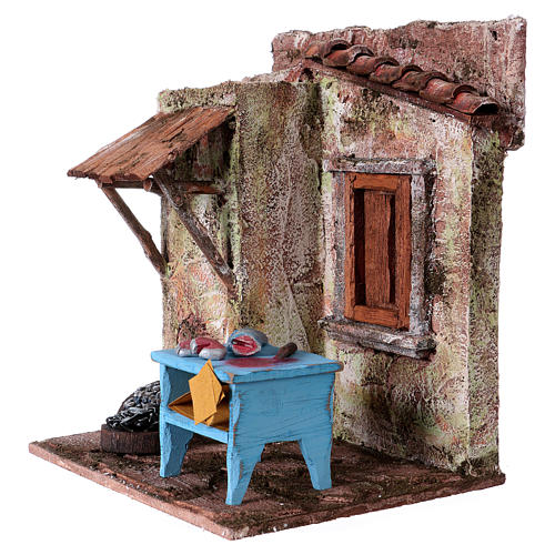 Fishmonger rustic house for statues 10-11 cm, 20x17x14.5 cm 2
