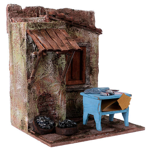 Fishmonger rustic house for statues 10-11 cm, 20x17x14.5 cm 3
