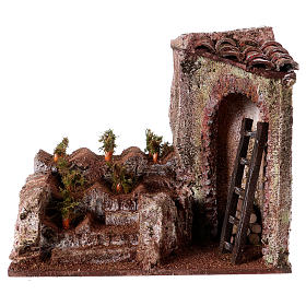Ambientazione campo carote per pastori di 8-9 cm 17x19,5x14 cm
