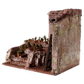 Ambientazione campo carote per pastori di 8-9 cm 17x19,5x14 cm