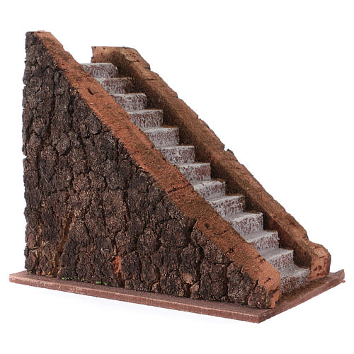 Rustic staircase figurine 15x12x17.5 cm, for 11 cm nativity 3