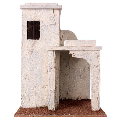Casa com janelas estilo palestino ambientação presépio com figuras altura média 11 cm - 30x25x15 cm 1