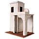 White Palestinian house with windows 30x25x15 cm, for 11 cm nativity s2