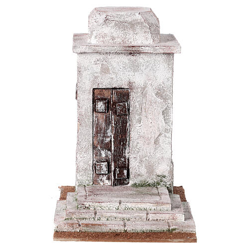 Nativity scene setting, Palestinian house with front door stairs 25x15x25 cm for 11 cm Nativity scene 1