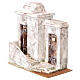 Nativity scene setting, house with two doors and stairs 25x25x15 cm for 11 cm Nativity scene s2