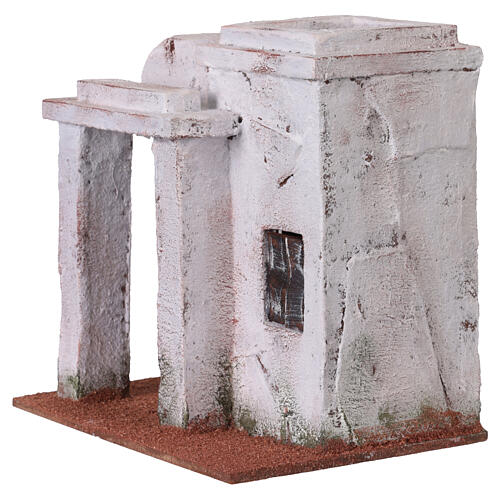 Nativity scene setting, Palestinian house with external structure 25x15x25 cm for 11 cm Nativity scene 3