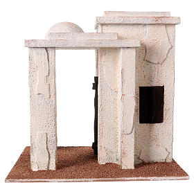 House with portico Palestinian style 25x15x25 cm, for 11 cm nativity