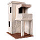 Casa em miniatura estilo palestino com varanda para presépio com figuras altura média 11 cm, medidas: 31x24x16,5 cm s3