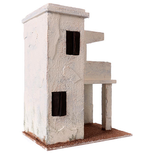 House with porch Palestinian style 30x25x15 cm, for 11 cm nativity 2