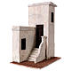 Nativity scene setting, Arabian house with outdoor staircase and two rooms 30x25x15 cm for 11 cm Nativity scene s2