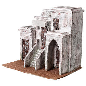 Casa araba con 3 ingressi 30x35x25 cm per presepi di 11 cm