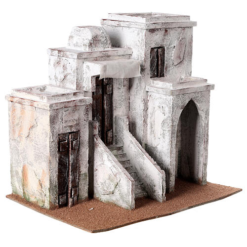 Arab house with 3 entrances 30x35x25 cm, for 11 cm nativity 3